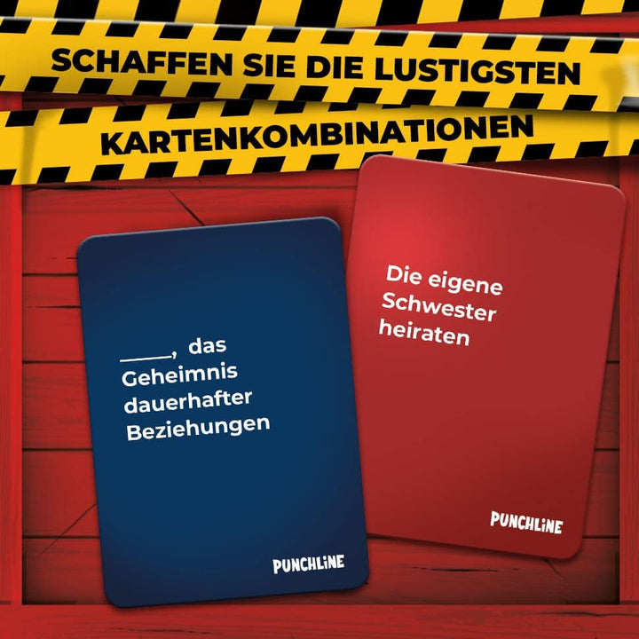 PUNCHLINE - Deutsche Version - Brettspiel für Erwachsene - Geburtstage, Partys, Urlaub, Geschenk - D