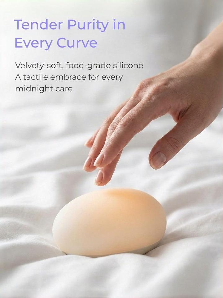 Anico Baby Night Light, Minimalist Nursery Lamp for Breastfeeding, Soft BPA-Free Silicone Touch, Eye