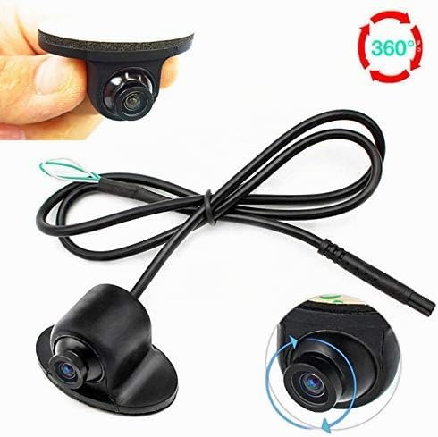 KIMISS 12V Mini-Autokamera, 360 ° Rotationskamera CCD Coms HD Nachtsicht Auto Rückfahrkamera Rückfah