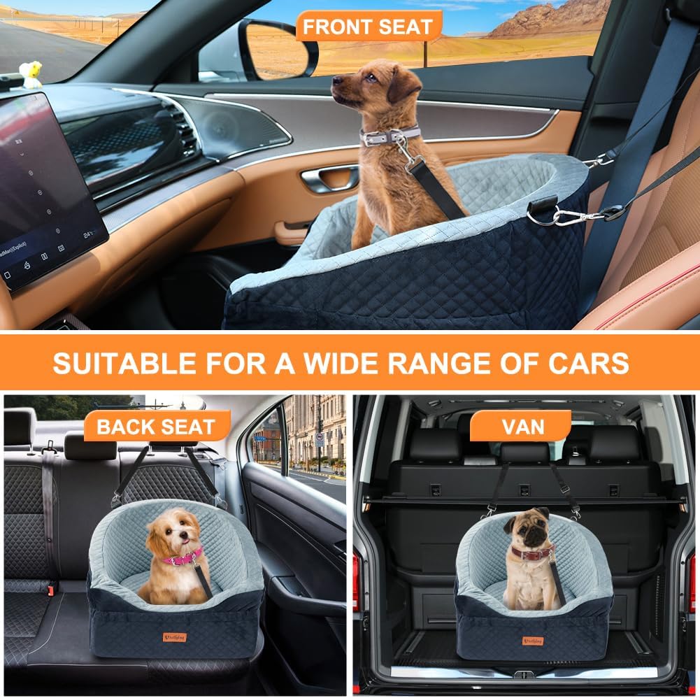 Vivifying Hundeautositz für kleine und mittelgrosse Hunde, abnehmbare und waschbare Sitzerhöhung für