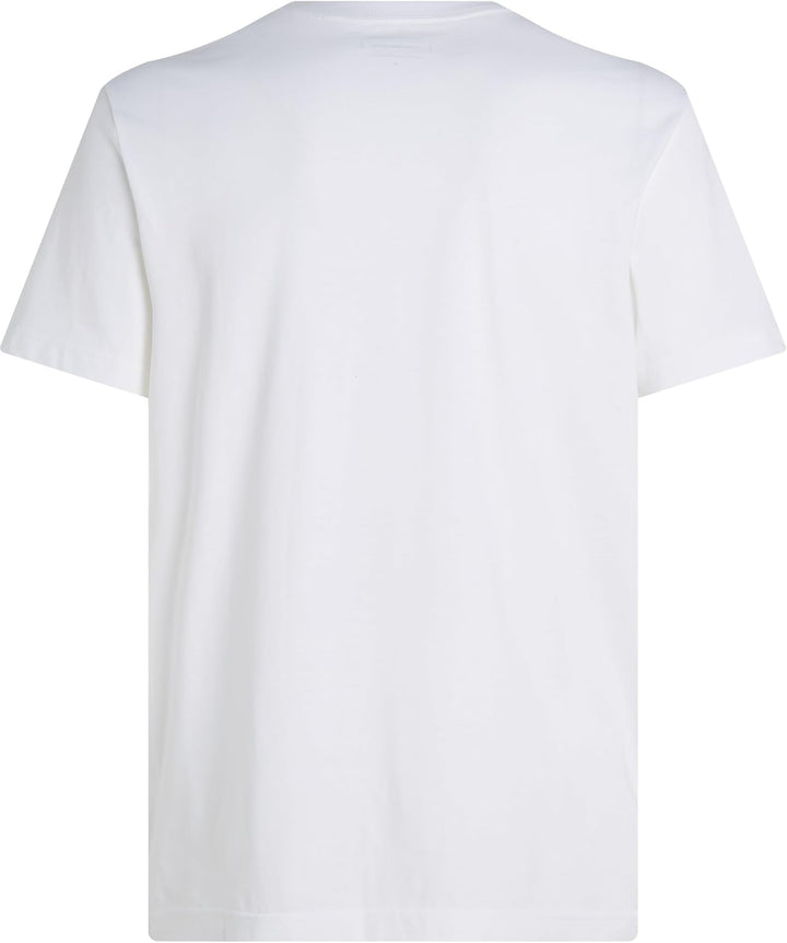 Calvin Klein Jeans Herren Badge Turn Up Sleeve Kurzarm Strickoberteile XL Bright White, XL Bright Wh