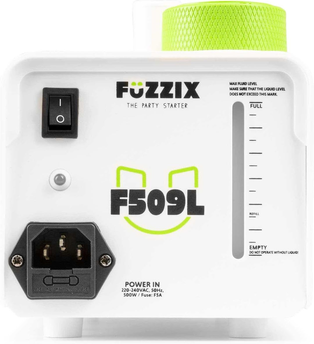 Fuzzix F509LW Nebelmaschine Mini mit LED Lichteffekt und 250ml Nebelfluid, 500 Watt mit Fernbedienun