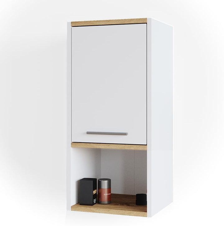 Vicco Badschrank Elvio, Weiss/Sonoma, 32 x 68 cm Hängeschrank, Hängeschrank