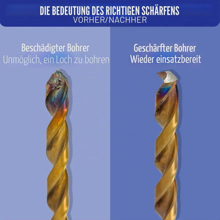 Tivoly Drill Doctor 400 Bohrerschärfgerät, für Bohrer mit 2,5 bis 13 mm, Schärfung bis zu einem Spit