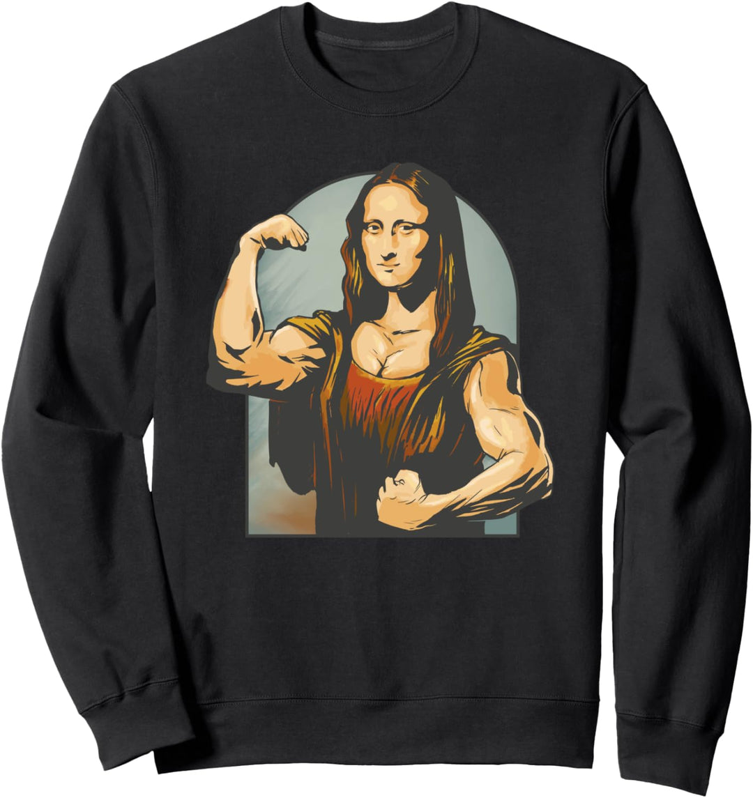 Lifting Mona Lisa - Fitness Bodybuilding Sweatshirt