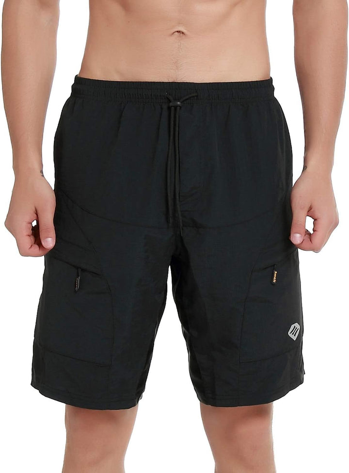 Santic Radlerhose für Herren, Radlerhose, MTB, Rennrad, mit gepolstertem Höschen, für Herren – Boden