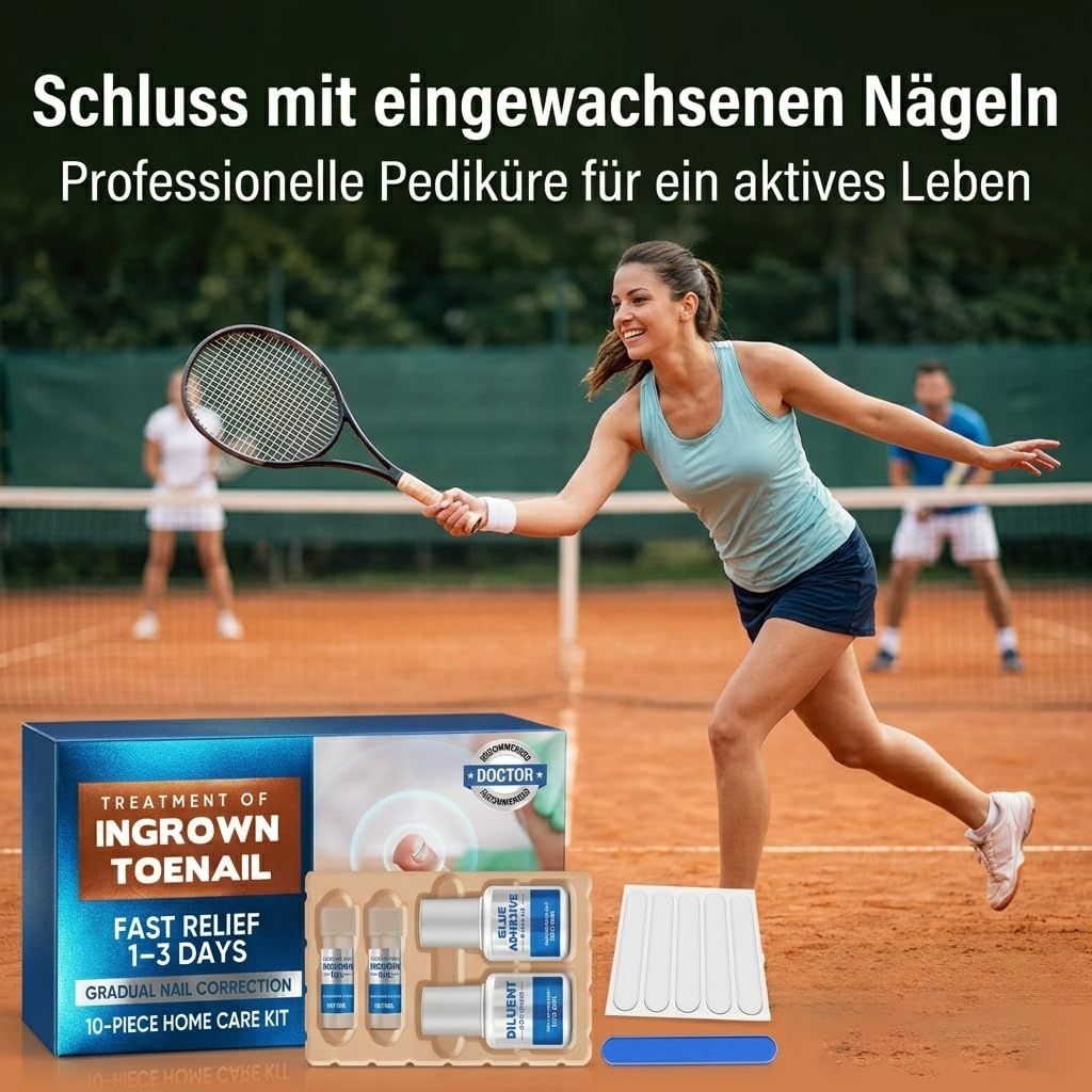 Eingewachsene Zehennägel Set Titan Nagelspange Fussnägel Korrektur, 10 Stück | 1er Pack, 5 Grössen 1
