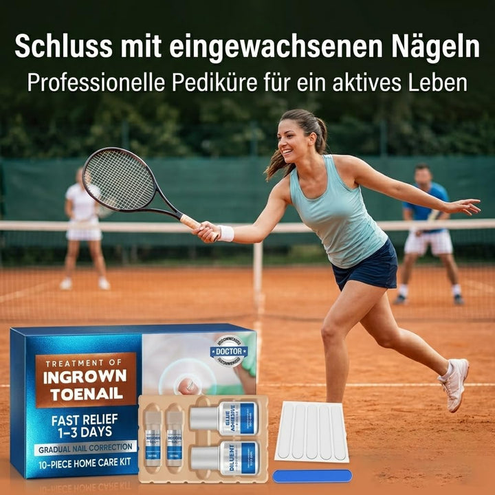 Eingewachsene Zehennägel Set Titan Nagelspange Fussnägel Korrektur, 10 Stück | 1er Pack, 5 Grössen 1