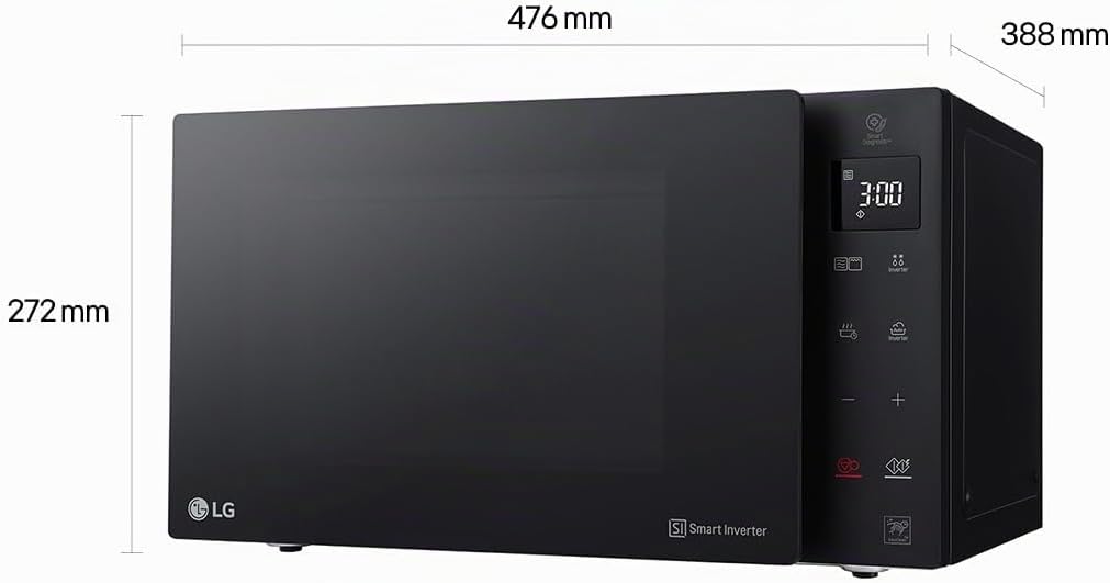 LG - Mikrowelle, Grill, Smart Inverter 476 x 272 x 388 mm Schwarz