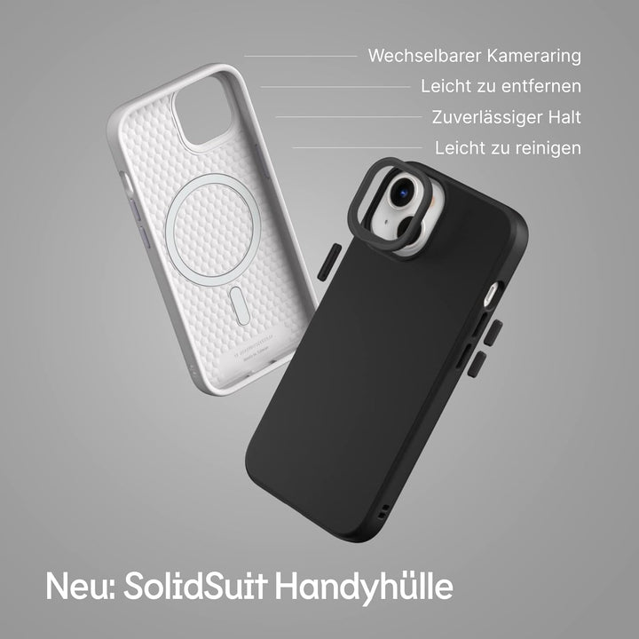 RhinoShield Case kompatibel mit [iPhone 13 Pro] | SolidSuit - MagSafe-kompatibel -Stossdämpfende &amp; s