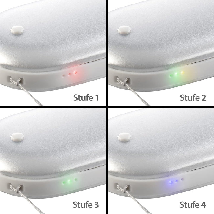 PEARL Taschenwärmer aufladbar: 2er-Set 2in1-Powerbanks mit Handwärmer, 4.000 mAh, 3 Temperaturstufen