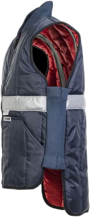Planam Grösse XXXL Herren Kühl-/Gefrierhaus Kühlhaus Weste marine Innenfutter rot Modell 5122 Marine