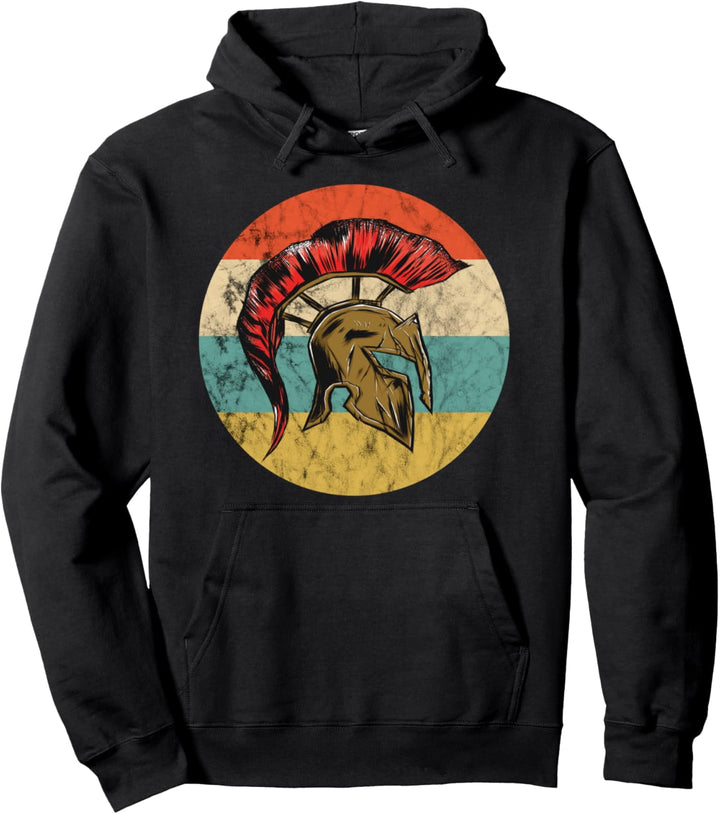 Spartaner Gladiatoren Krieger Sparta Helm Retro Sonne Pullover Hoodie