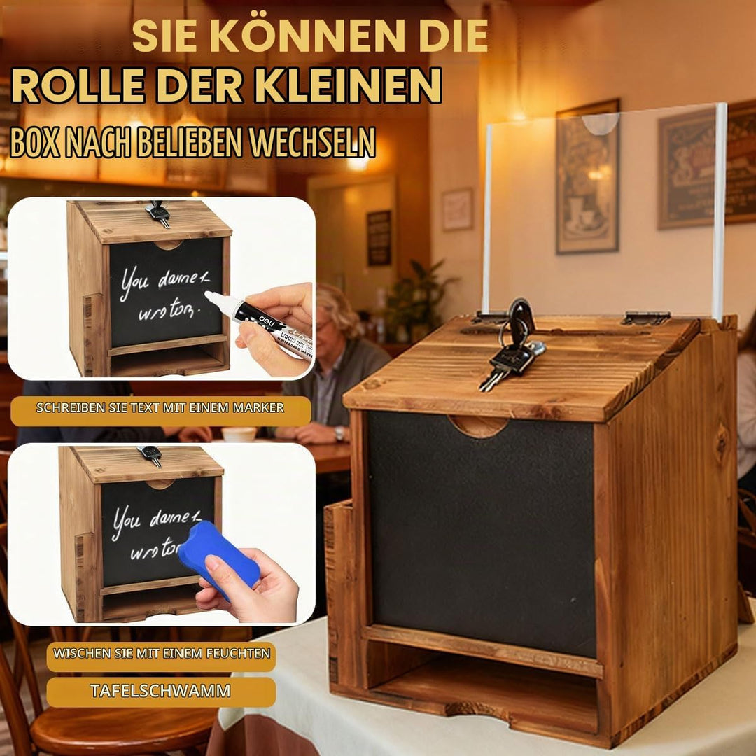 Vorschlagsbox Holz Vorschlag Box Spendenbox Wahlurne Suggestion Box Mit Schloss and Lock Wooden Tip