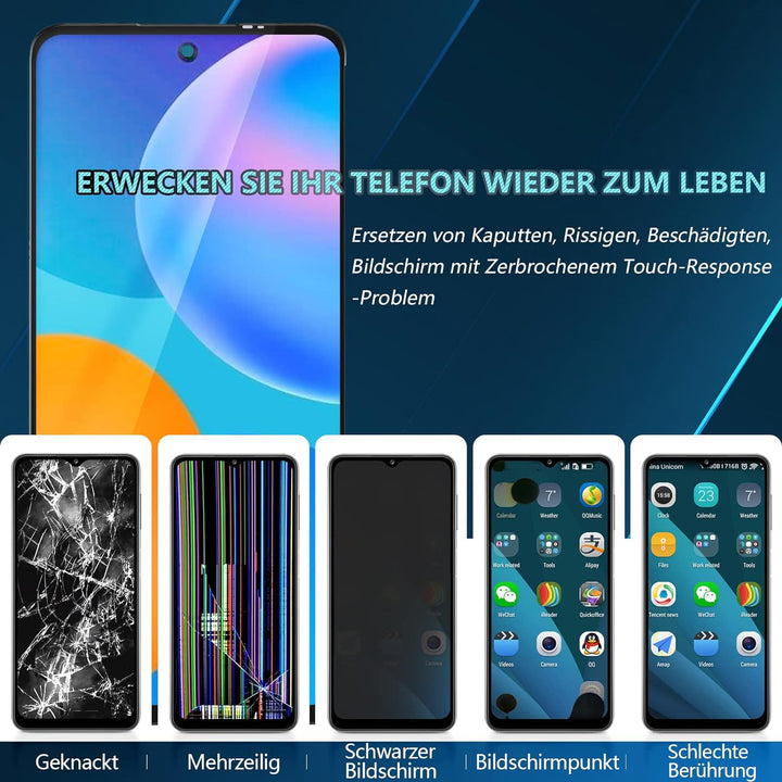 RongZy Display für Huawei P Smart 2021 PPA-LX2 LCD-Bildschirm Ersatz Touch Display Digitizer Baugrup