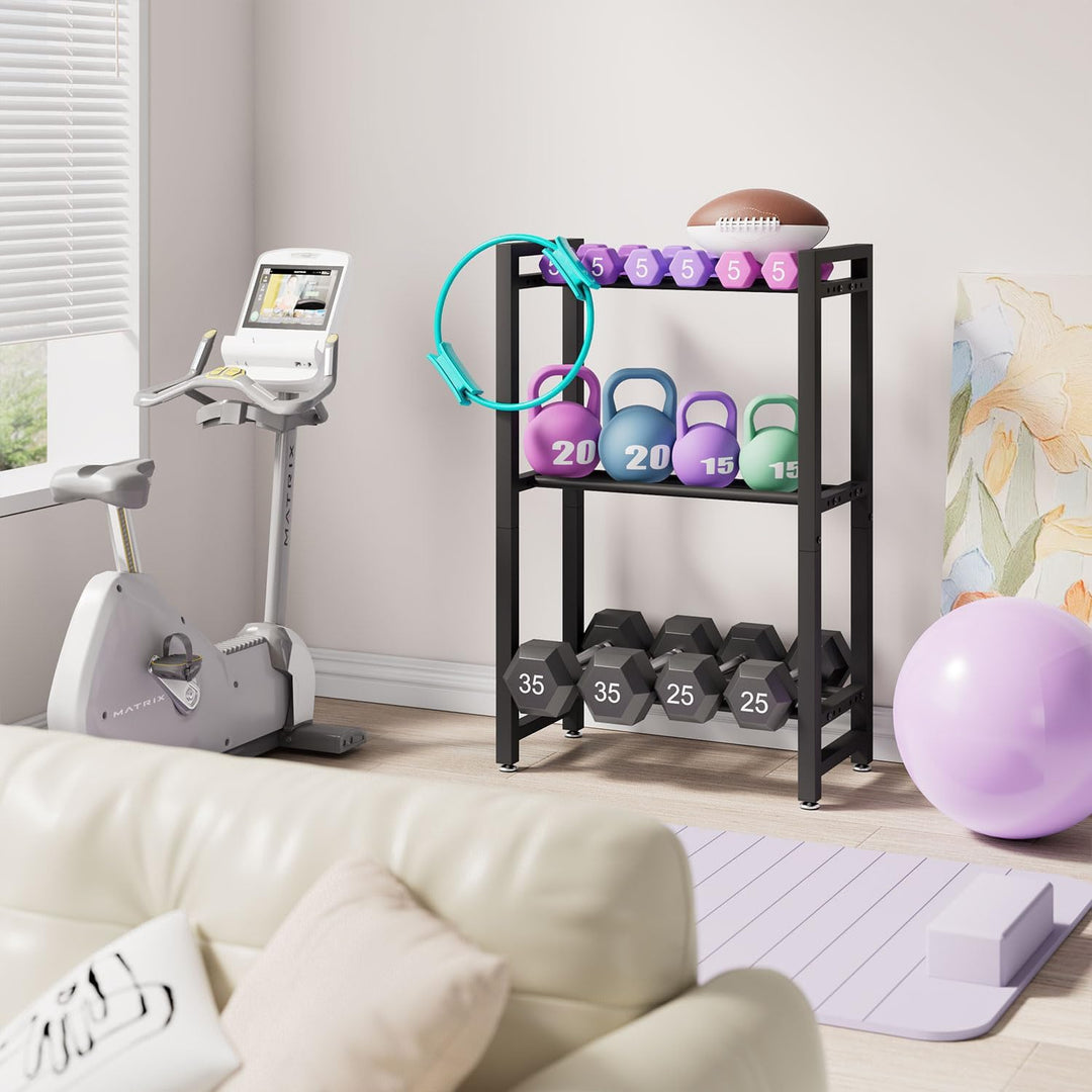 IBUYKE Hantelständer, Verstellbares Hantelgestell für Home Gym, Platzsparender Gewichtsständer 300LB