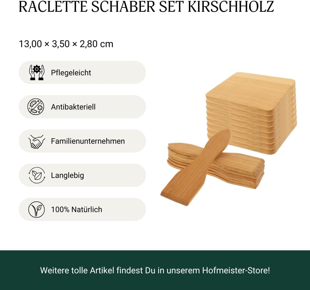 HOFMEISTER® Raclette-Set, 16-teilig, aus Kirschholz
