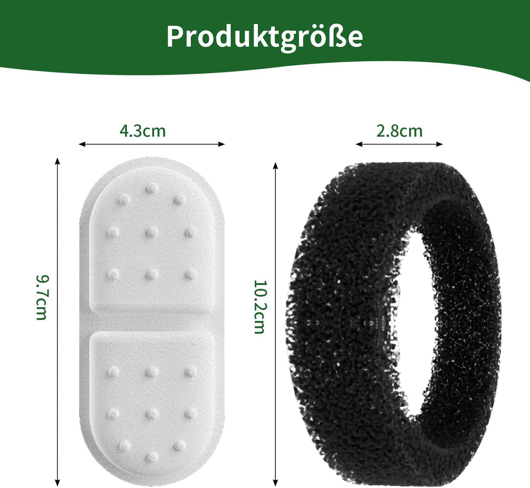 Apauk Ersatzfilter und Schwämme, Nur anwendbar auf APFS S-3201 (8+8) Katzenbrunnen Filter- 8 Schwämm