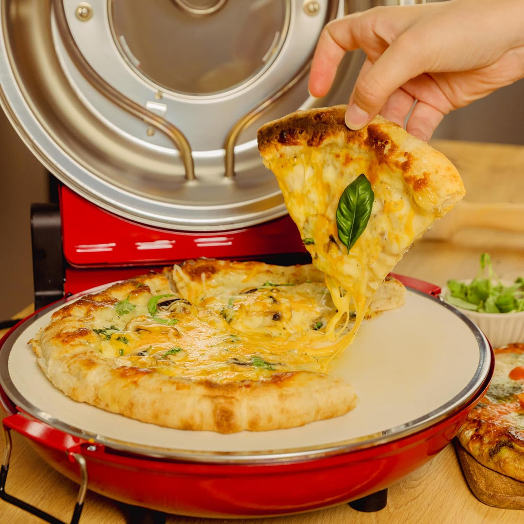 Cecotec Elektrischer Pizzaofen Pizza Maker Fun Pizza&Co Mamma Mía Window+. 1200W, Kocht bis 400ºC, E