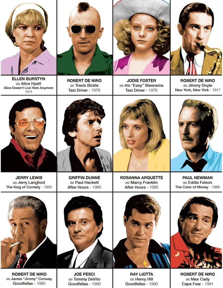 Wall Editions Art-Poster - Martin Scorsese Characters - Olivier Bourdereau