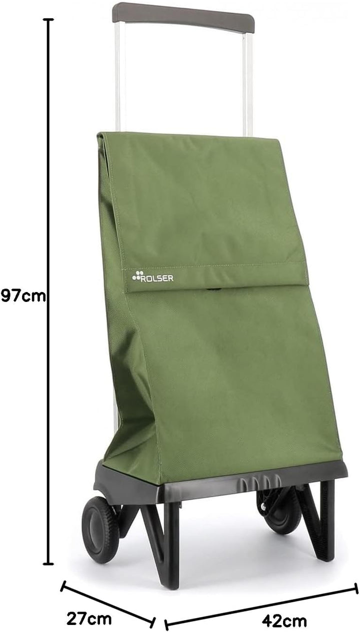 Klappbarer Einkaufstrolley Rolser Plegamatic MF 2 Räder - Kaki, Kaki