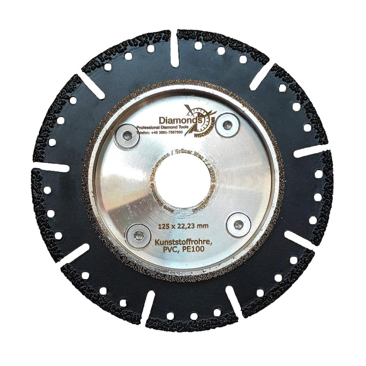 Profi Diamant-Trennscheibe Anfasscheibe für KG Rohre, Diamantscheibe 125 mm, vakuumgelötet, schneide