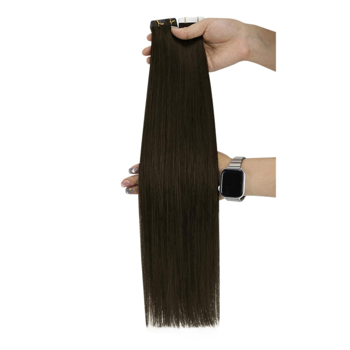 Ugeat Invisible Tape in Extensions Echthaar Schokobraun Echthaar Extensions Tape Haarverlängerung Ec