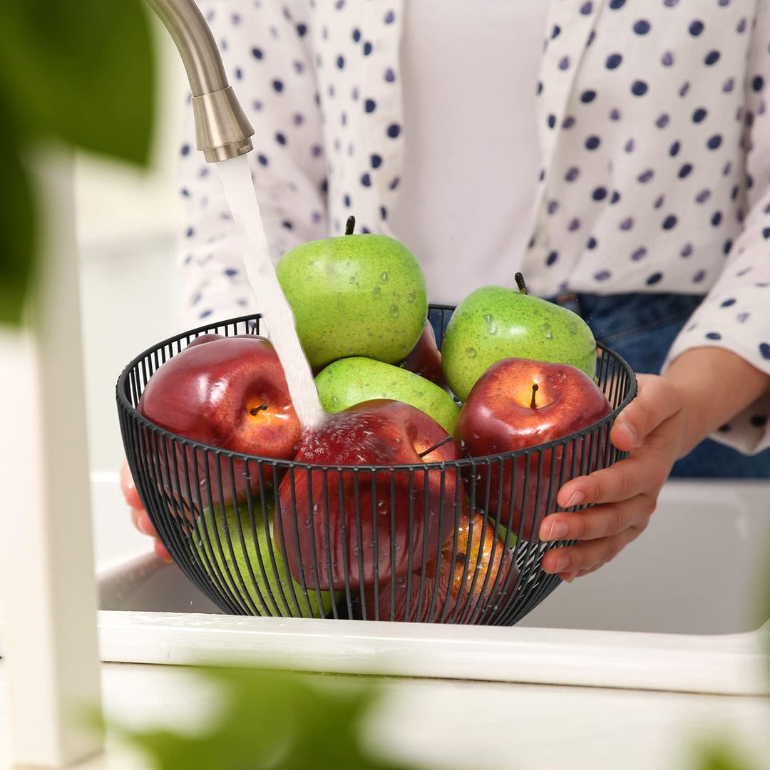 joeji's Kitchen Obstkorb für die Küche mit Kratzfesten - Anti-Rutsch-Pads - Obstschale modern - 25cm