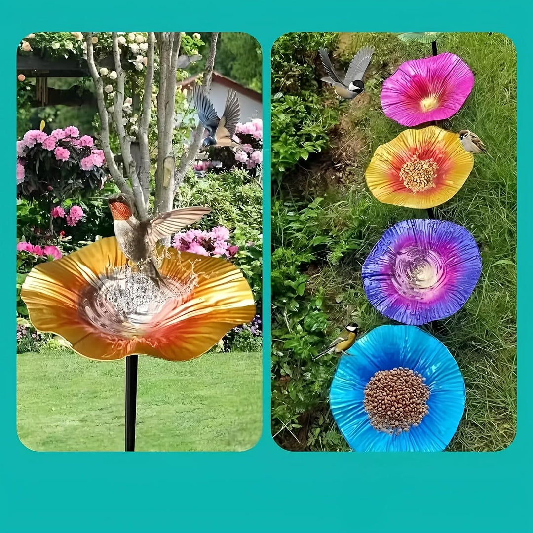 Regenfänger Gartenstecker Rost, Insektentränke Garten, Rostdeko GartendekoMetall Gartendeko für Drau