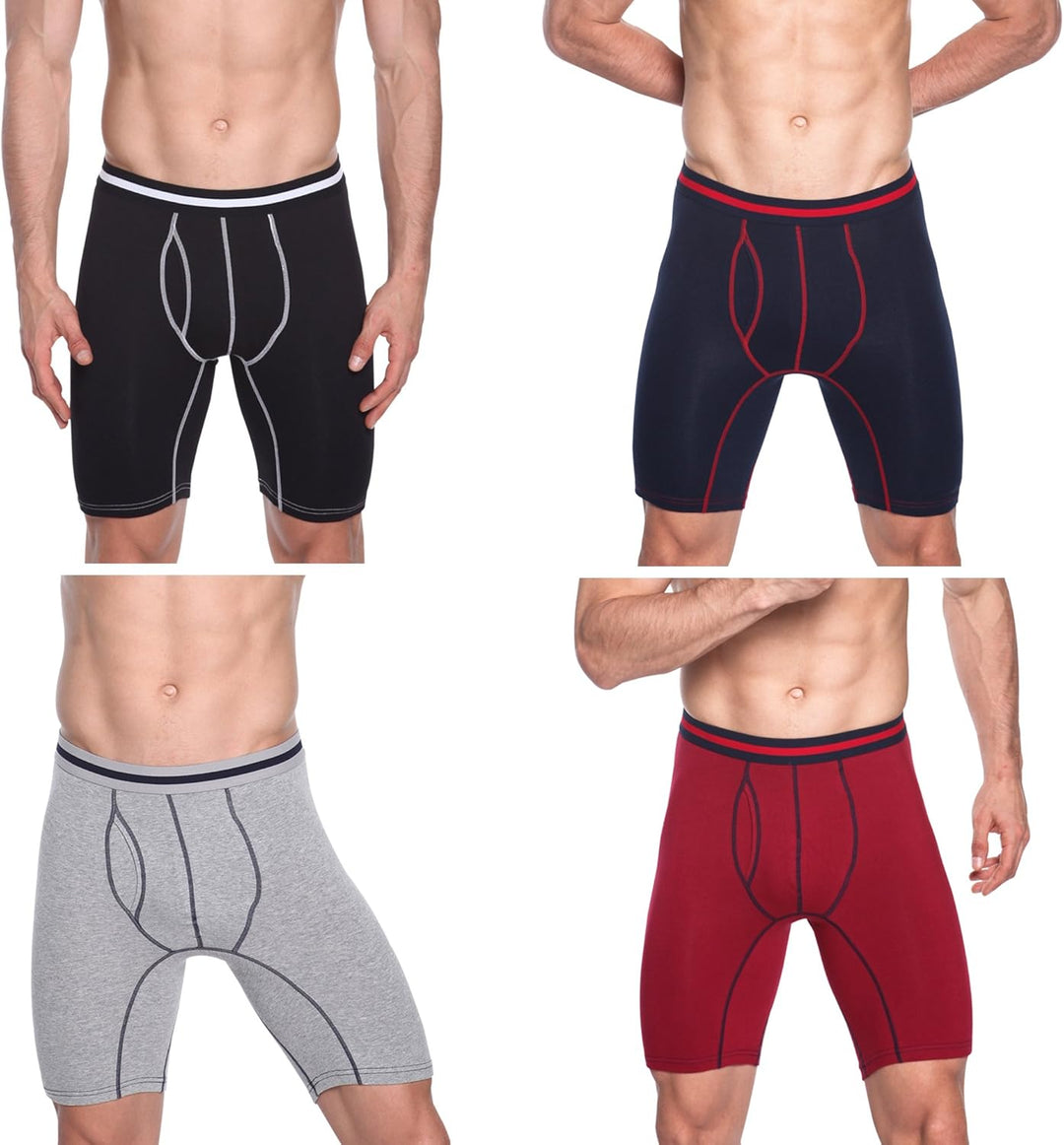 Nuofengkudu Herren Boxershort Langes Bein Sport Fitness Unterhosen Männer Unterwäsche Retroshorts Pa