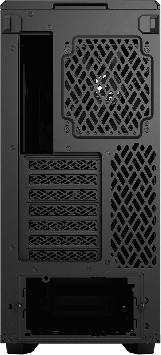 Fractal Design Meshify 2 Compact Black ATX Flexible High-Airflow Mid Tower Computer Case Black Solid