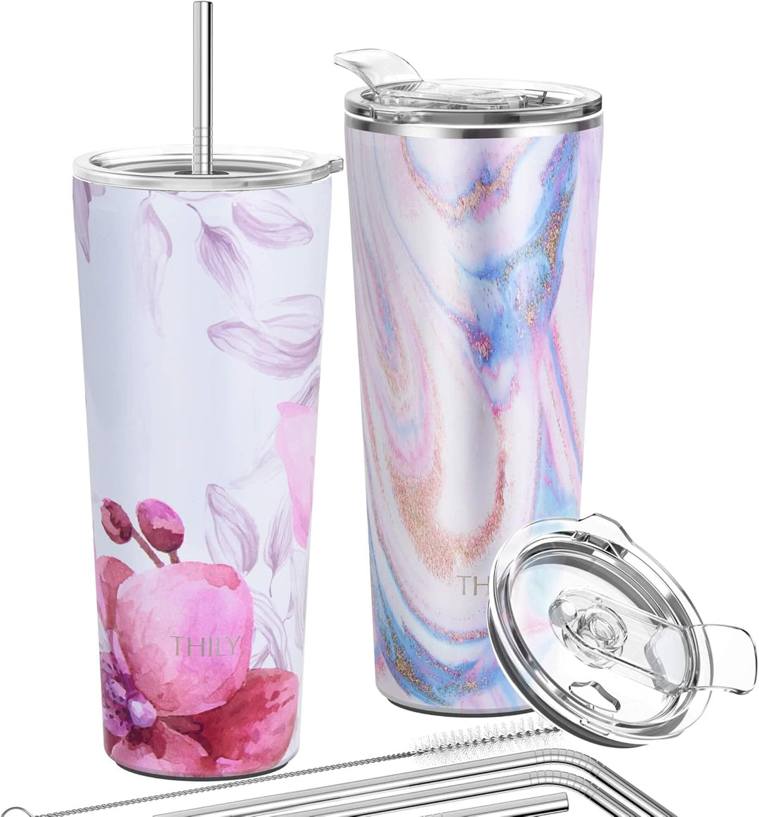 Vakuumisolierter Edelstahlbecher – THILY 780 ml dreifach isolierter Reisebecher mit spritzwassergesc