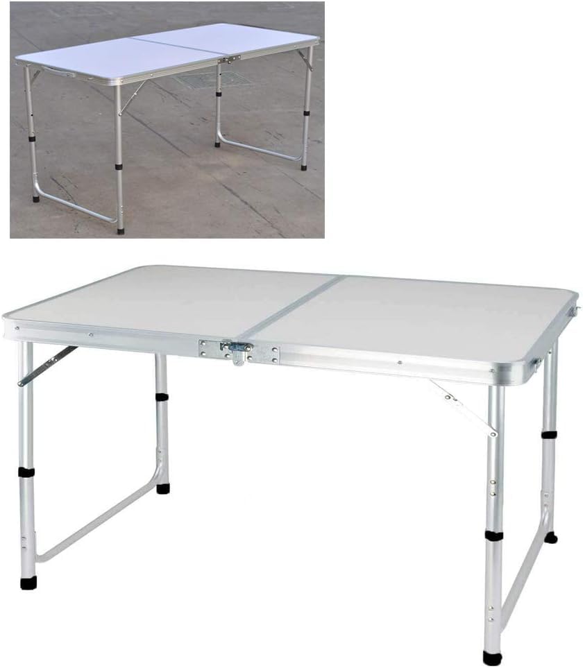 120CM Klapptisch mit Tragegriff, Falttisch, Campingtisch kalppbar, Gartentisch belastbar bis 150 kg,