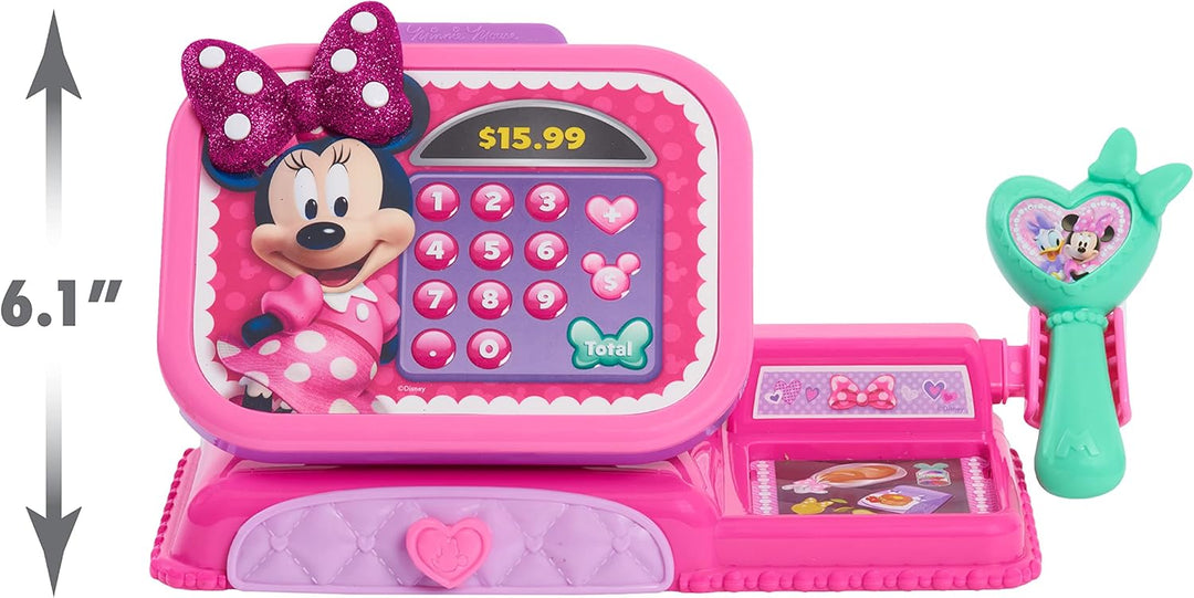 Disney Junior Minnie Mouse Bowtique Registrierkasse mit Soundeffekten, zum Stylen und Spielen, Kinde