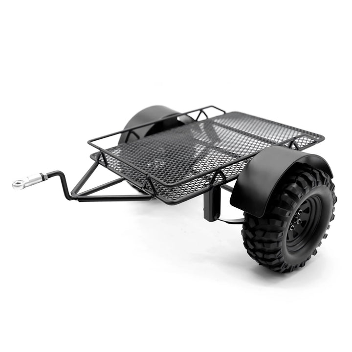 Ezweiji RC Anhänger,1/10 Metall RC Anhänger zum Ziehen Hinter dem Auto, Heavy Duty Anhänger LKW Meta