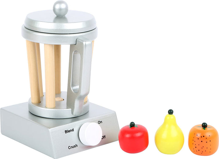 Small Foot Wooden Toys Wooden Blender Set Includes Fruit for Play Kitchens Designed for Children Age