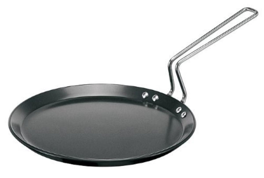 FUTURA Tava-Grillplatte, harteloxiert, flach, 25,4 cm, 4,88 mm, mit Stahlgriff, schwarz 10-inch, 10-