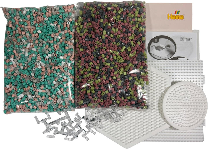 Hama Perlen 3624 Bügelperlen 3D Geburtstagszug, Hama Art mit ca. 6.000 Midi-Perlen, 3 Stiftplatten u