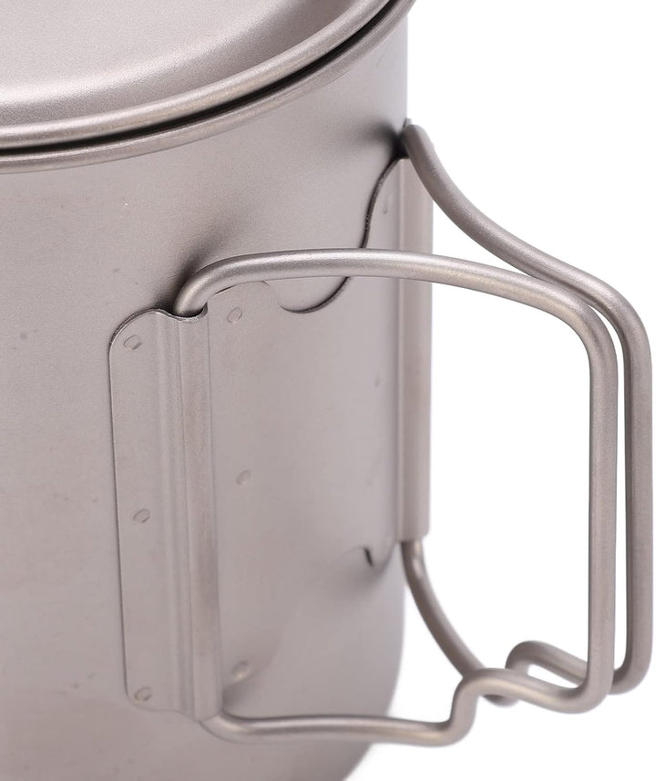 FOUF Titan-Becher, 750 Ml, Outdoor-Wand-Isolierbecher, Campingbecher mit Klappbaren Griffen und Deck