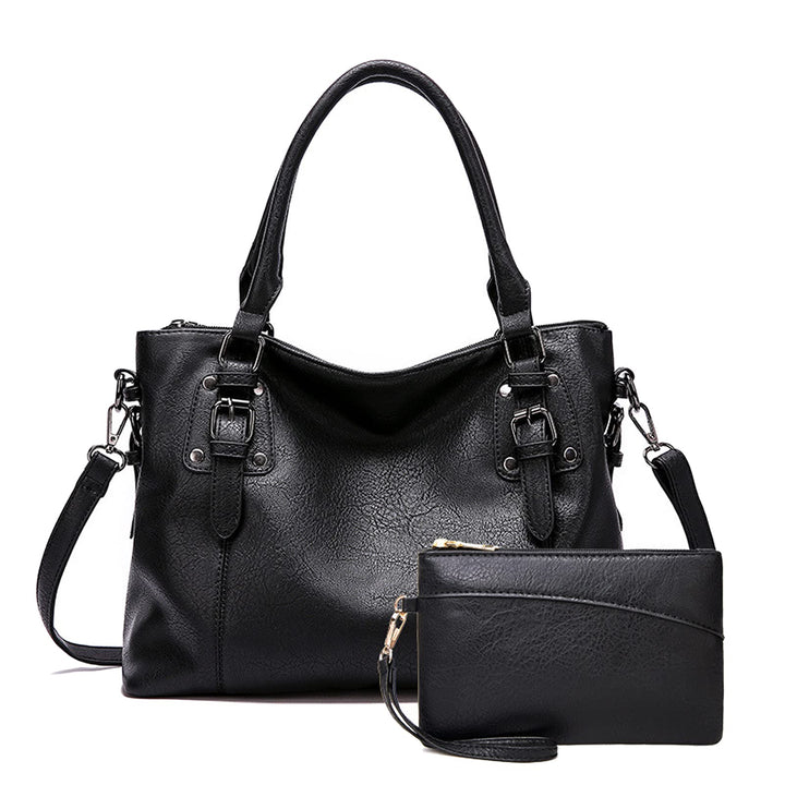 Coolives Damenhandtasche Set aus PU-Leder Damen Hobo Handtasche Tasche Vintage Schultertasche Hobo D