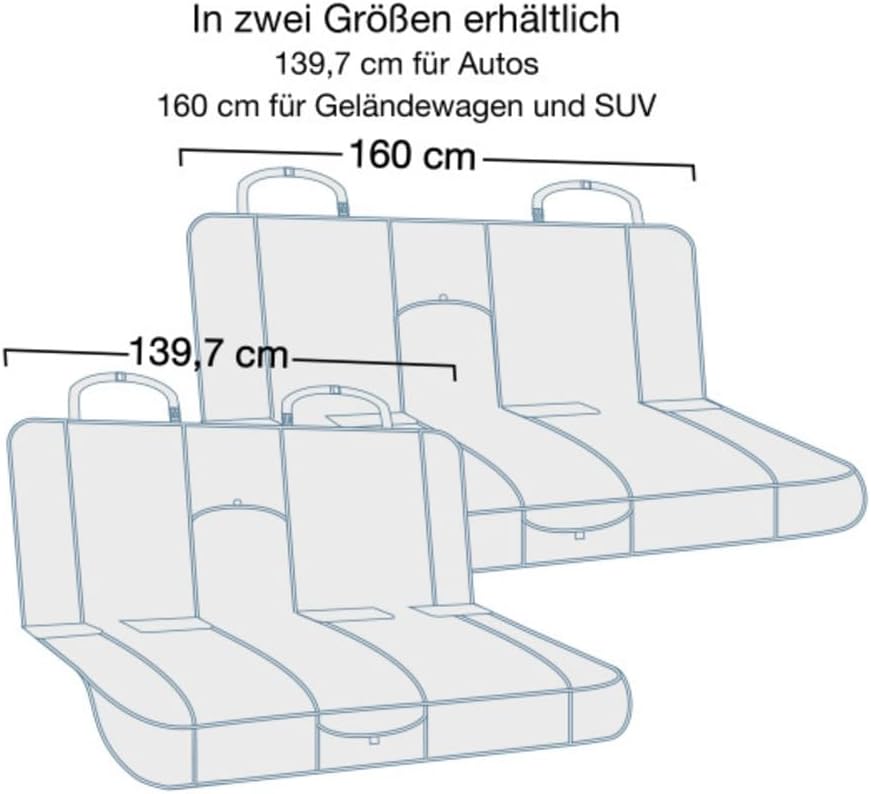 Kurgo Wander Rücksitz-Autoschondecke Hunde, Wasser- und schmutzabweisend, Universelle Passform, 140