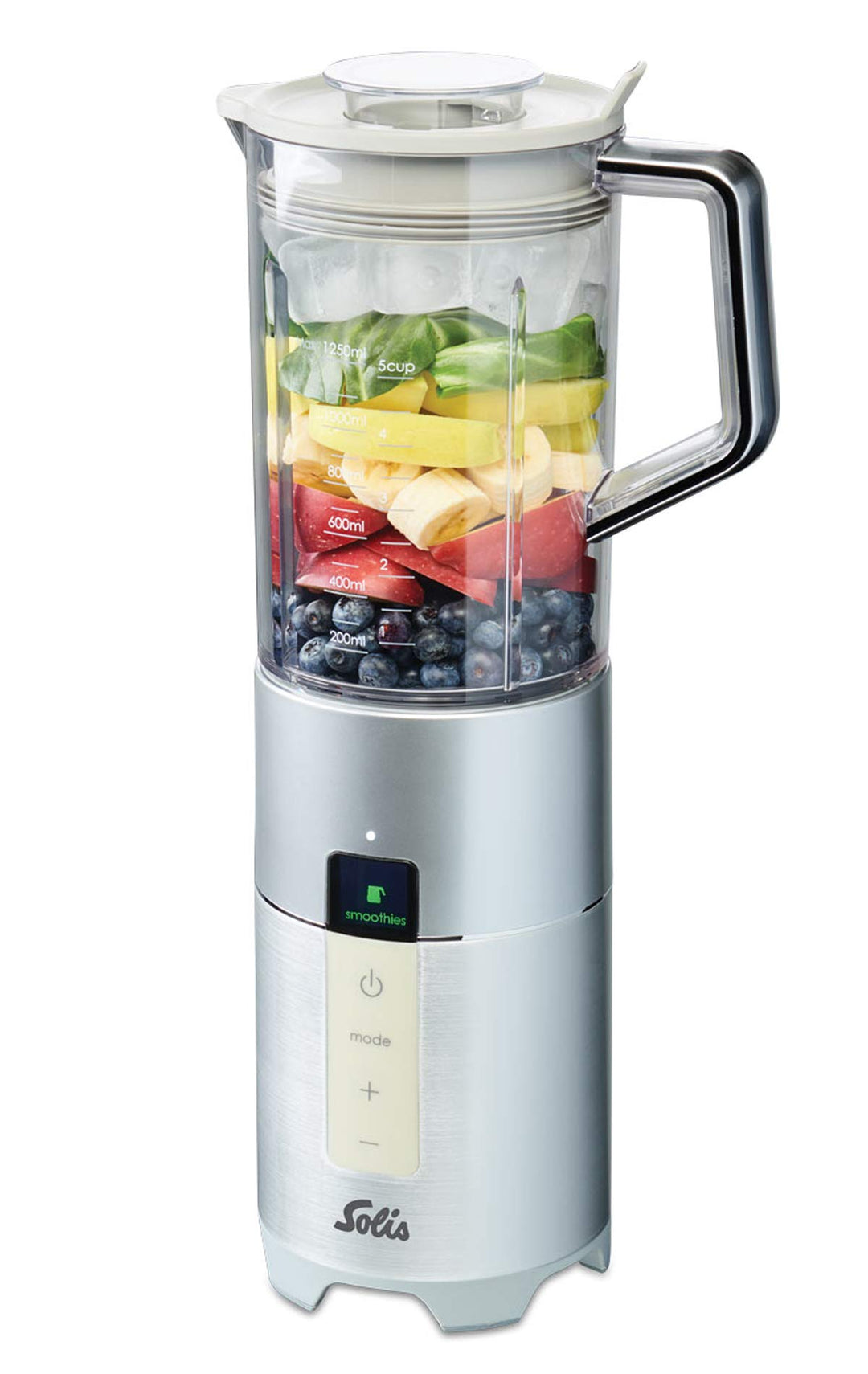 Solis Perfect Blender Pro Slim 8327 - Smoothie Maker aus Edelstahl - Mit Reinigungsfunktion - Mit Ei