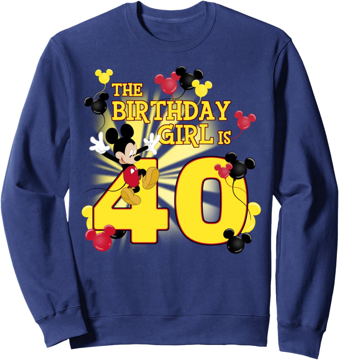 Disney Mickey & Friends 40 Year Old Birthday Girl Sweatshirt