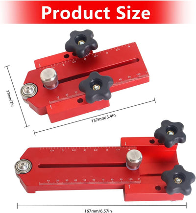 Extended Thin Rip Tablesaw Jig Guide, Table Saw Fast Cutt-ing Limit Fence, T Track Adjustable Positi