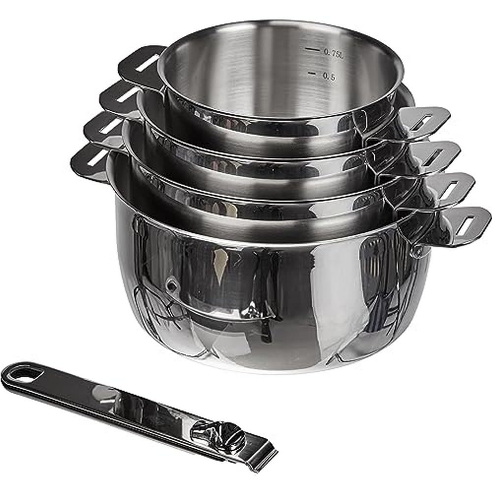 Kitchenfun Stielkasserolle, Edelstahl, Stahlgrau, 20 cm ⌀14/ ⌀16/ ⌀18/ ⌀20 cm, ⌀14/ ⌀1