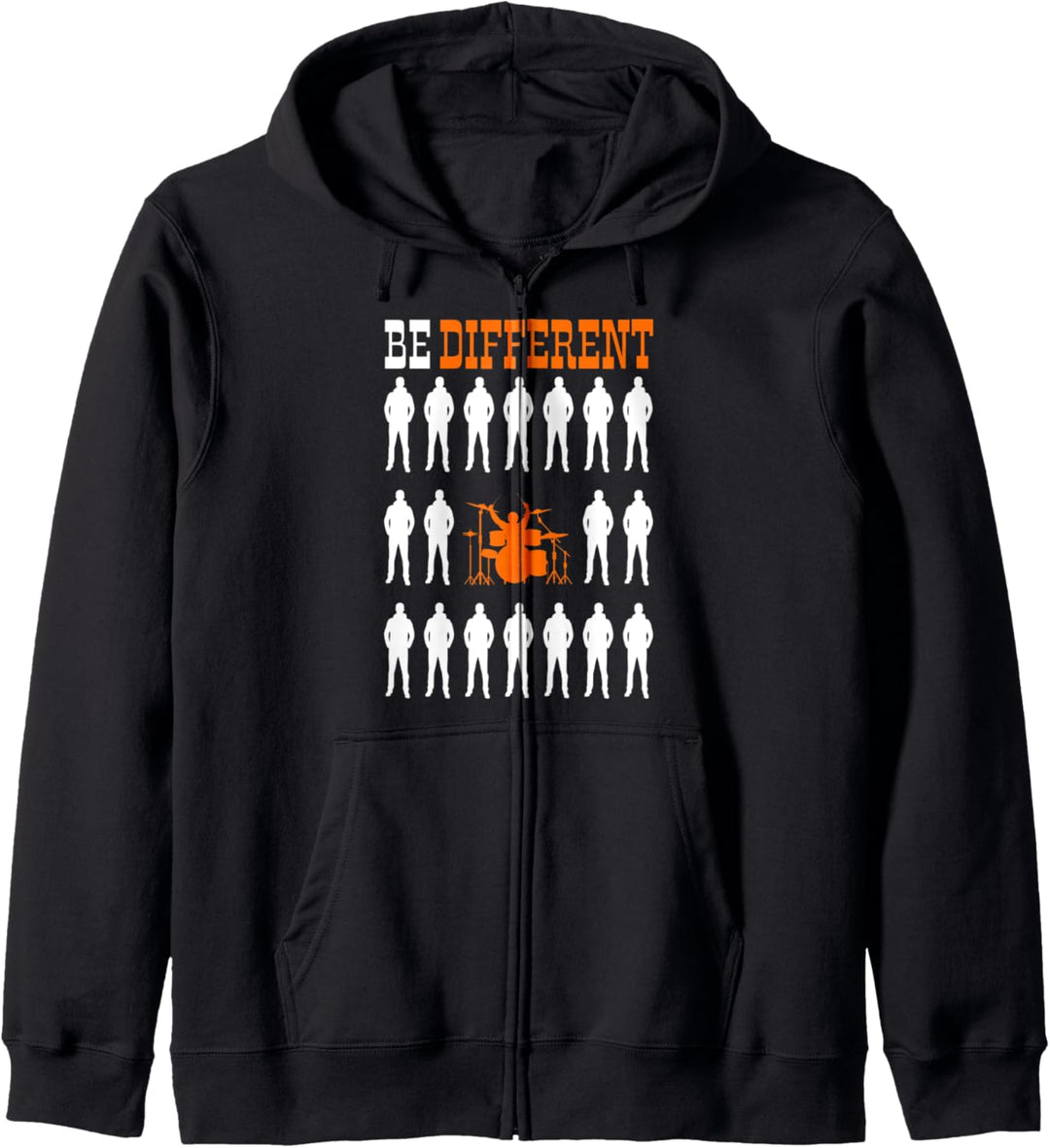 BE DIFFERENT Drummer Schlagzeug Schlagzeuger Kapuzenjacke