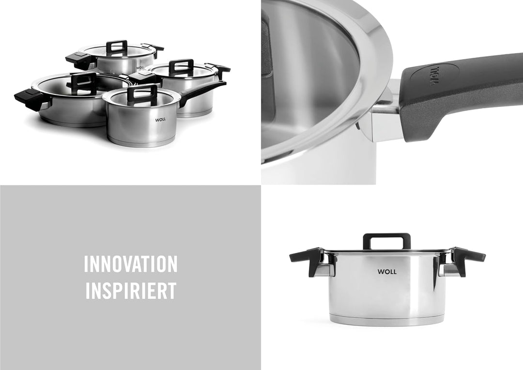 Woll Concept 8tlg., Topf-Set, Induktiv - Geeignet für alle Herdarten, Edelstahl, backofenfest bis zu