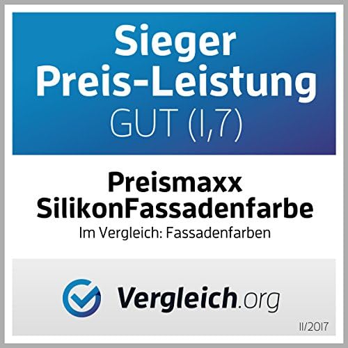 Preismaxx Silikonharz Fassadenfarbe, Perlbeige Beige 2,5 Liter, hochwertige, matte, wasserabweisende