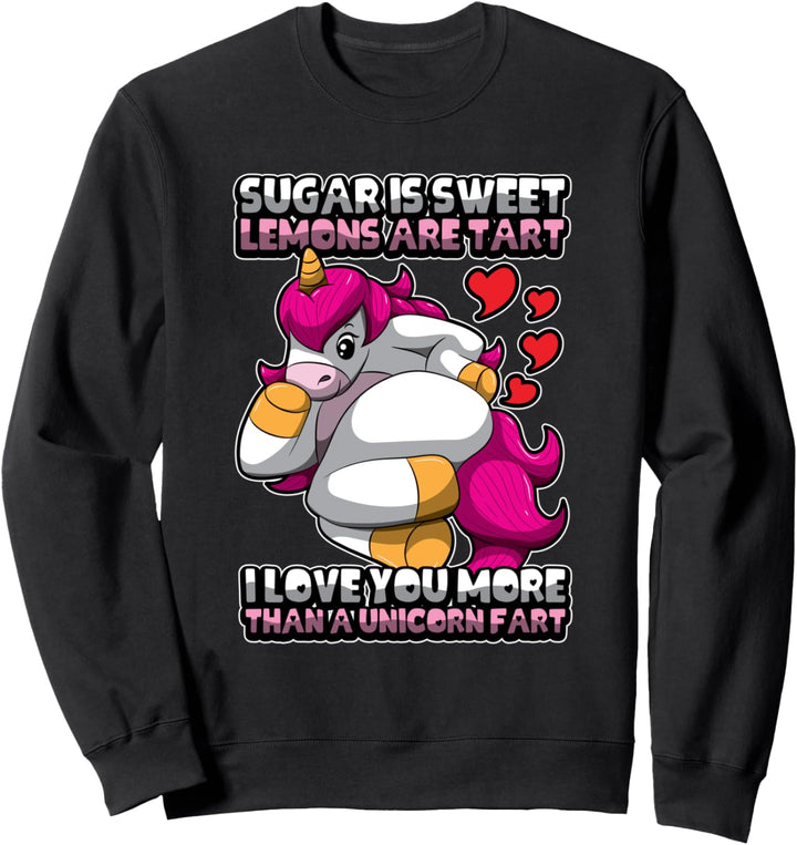 Lustiges Einhorn Pupst Herzen - Sprüche Sweatshirt
