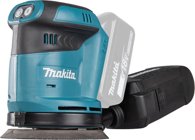 Makita DBO180Z Akku-Exzenterschleifer 18 V (ohne Akku, ohne Ladegerät), Blau, Silber, 125 mm